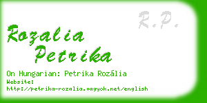rozalia petrika business card