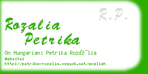 rozalia petrika business card